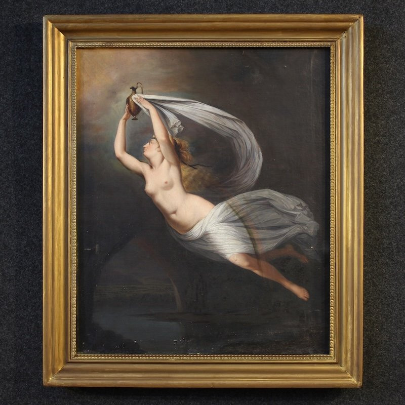 Dipinto italiano mitologico del XIX secolo-photo-2