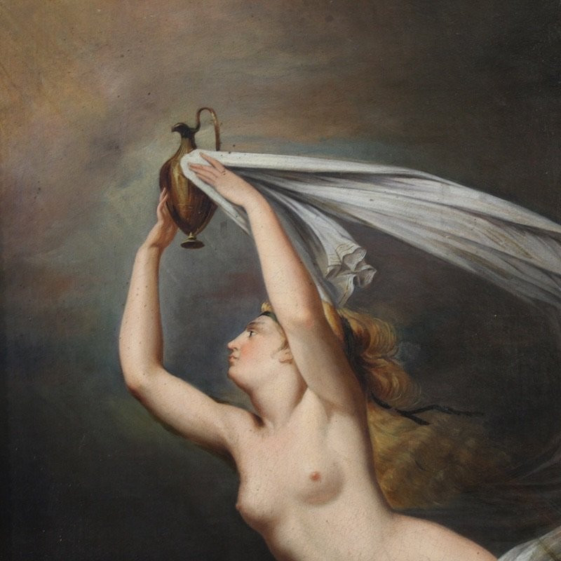 Dipinto italiano mitologico del XIX secolo-photo-1