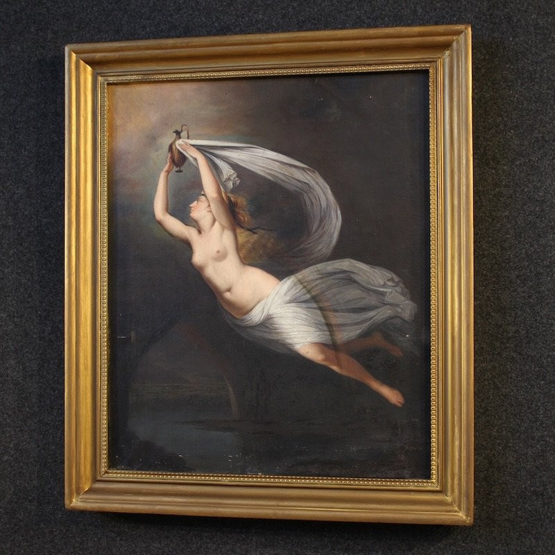 Dipinto italiano mitologico del XIX secolo-photo-8
