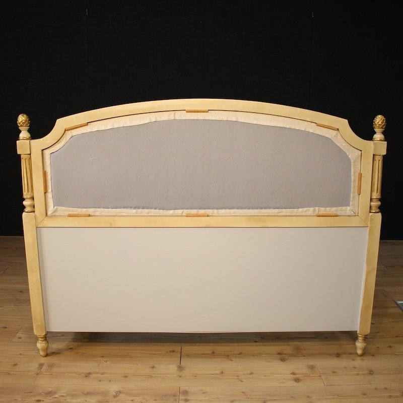 Letto matrimoniale laccato e dorato in stile Luigi XVI-photo-3