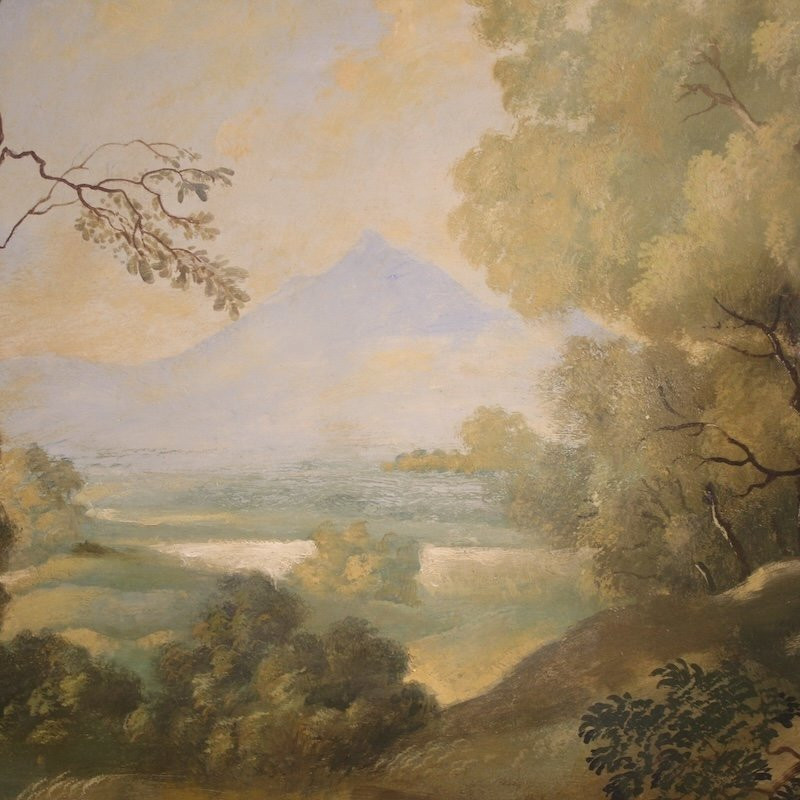 Grande dipinto italiano paesaggio del XX secolo-photo-3