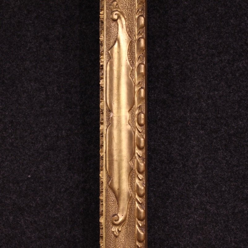 Antica cornice italiana dorata del XIX secolo-photo-6