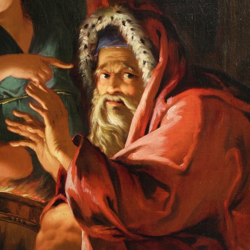 Grande quadro del XVIII secolo, allegoria dell’inverno-photo-1