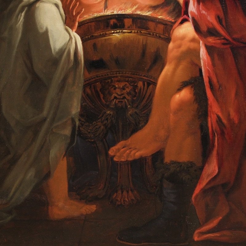 Grande quadro del XVIII secolo, allegoria dell’inverno-photo-7