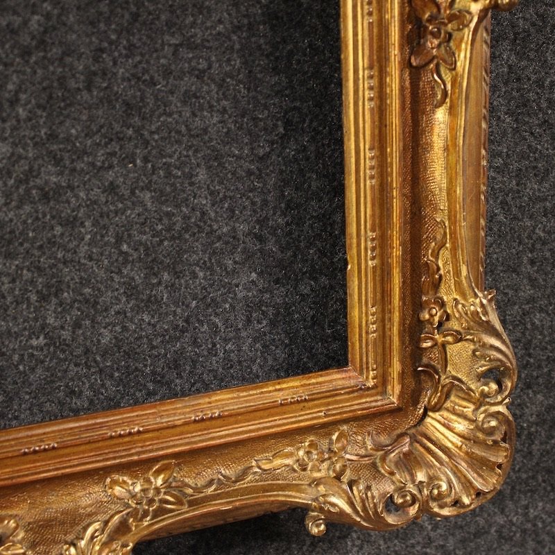 Cornice italiana scolpita e dorata del XX secolo-photo-5