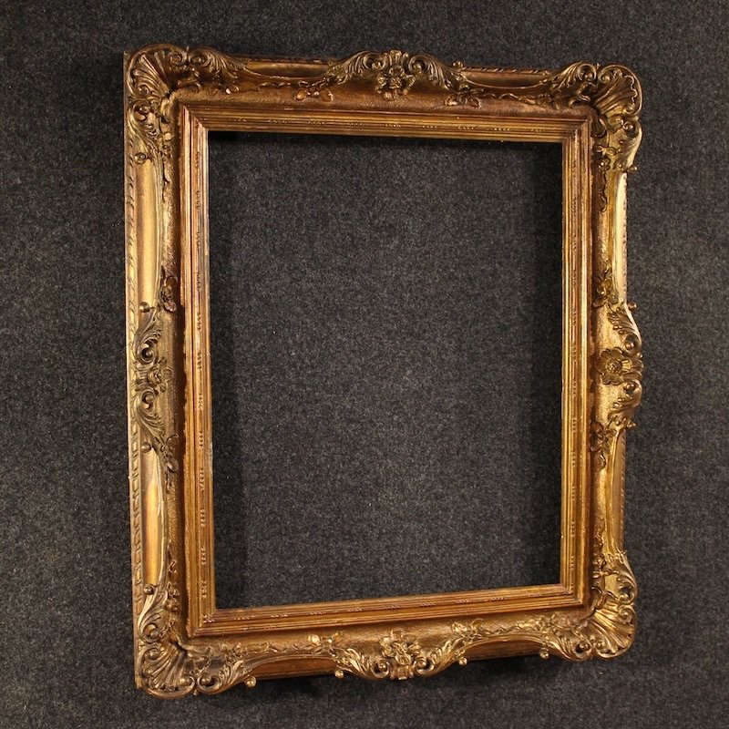 Cornice italiana scolpita e dorata del XX secolo-photo-6