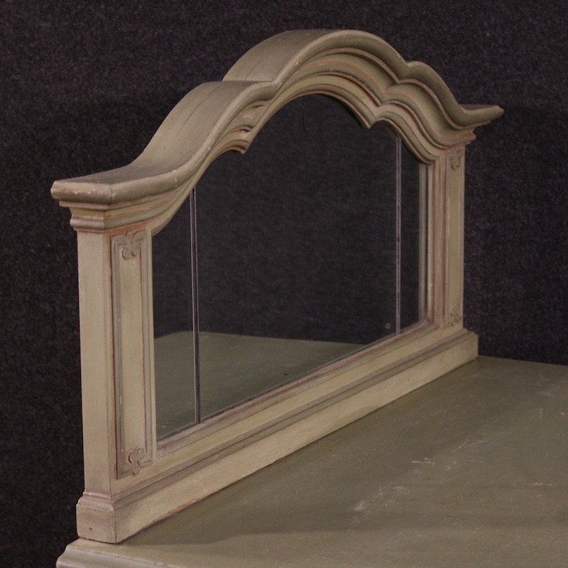 Credenza italiana laccata con specchiera del XX secolo-photo-1