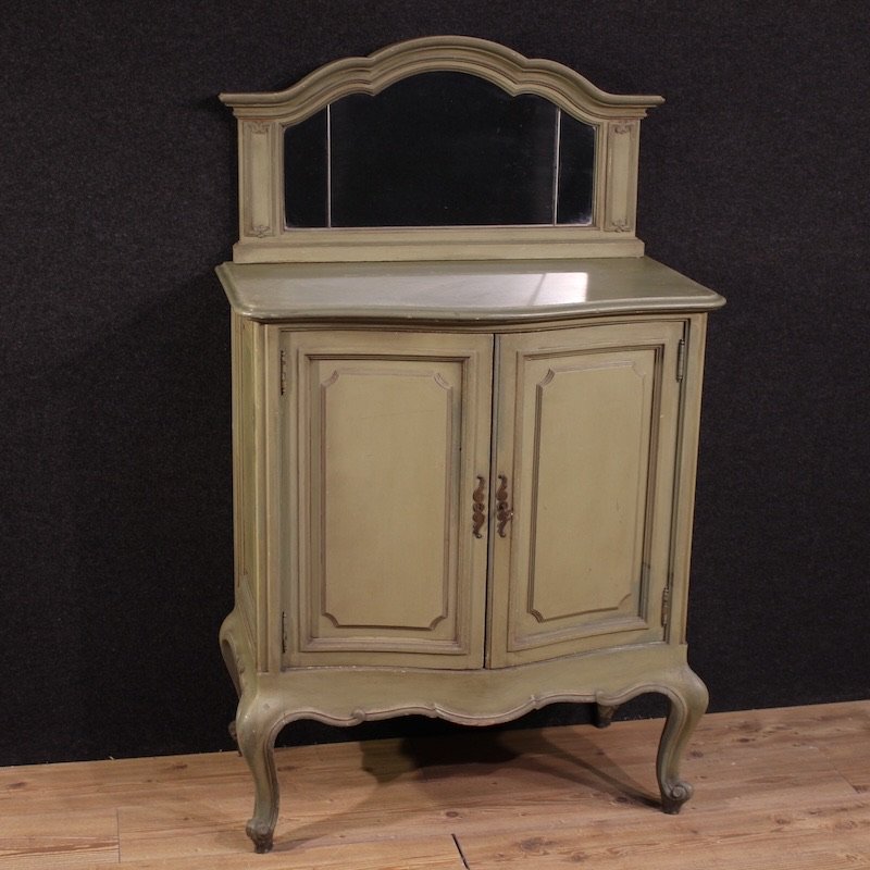 Credenza italiana laccata con specchiera del XX secolo