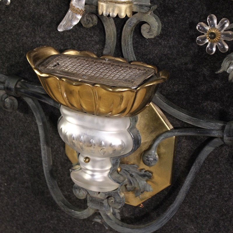 Grande applique italiana Banci Firenze del XX secolo-photo-4