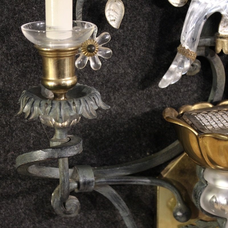 Grande applique italiana Banci Firenze del XX secolo-photo-7