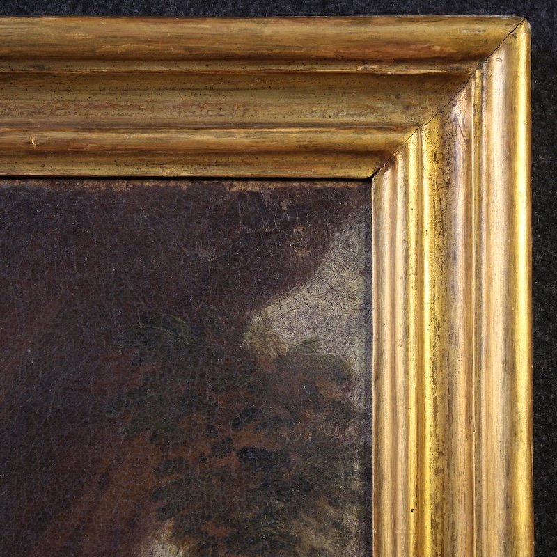 Antico dipinto italiano del XVII secolo, Madonna col bambino-photo-8