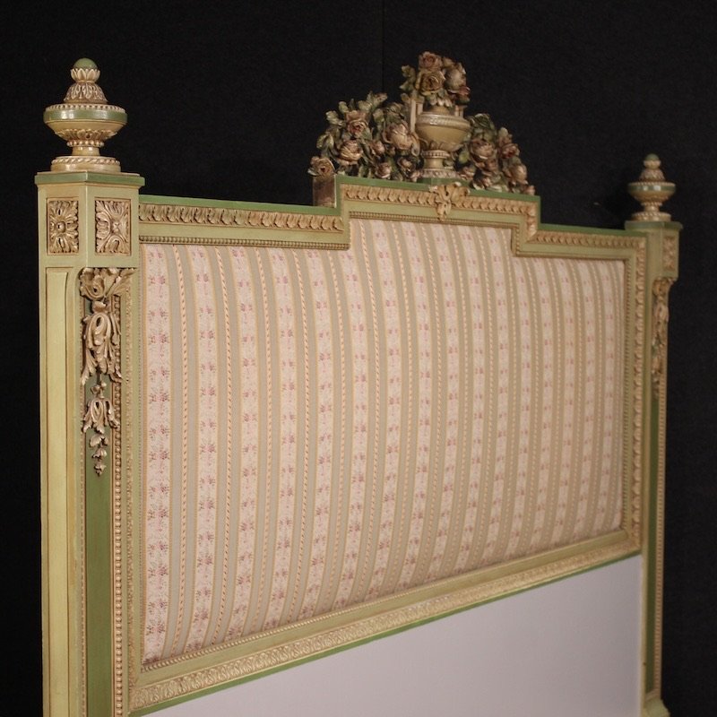 Letto matrimoniale italiano laccato in stile Luigi XVI del XX secolo-photo-1