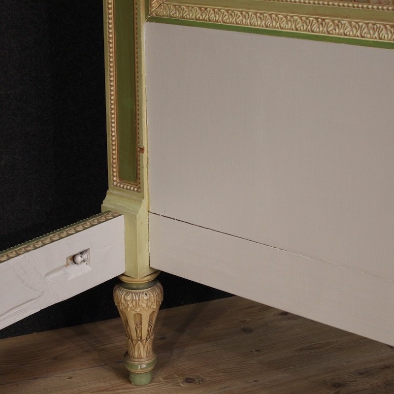 Letto matrimoniale italiano laccato in stile Luigi XVI del XX secolo-photo-7
