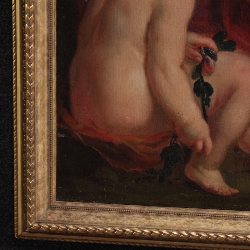 Grande quadro neoclassico del XVIII secolo, l’Aurora che spegne la notte-photo-4