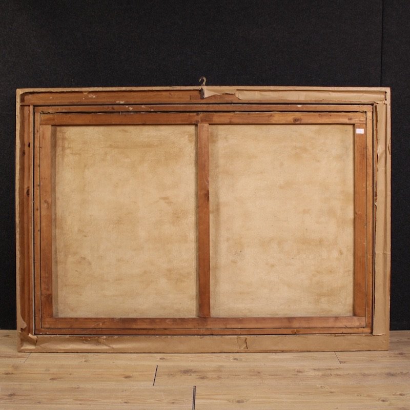 Grande quadro firmato Luigi Mantovani, veduta di Venezia con Palazzo Ducale-photo-2