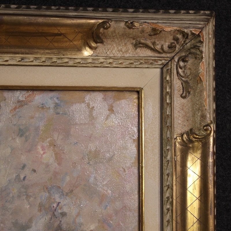 Grande quadro firmato Luigi Mantovani, veduta di Venezia con Palazzo Ducale-photo-7
