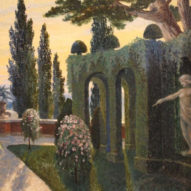 Dipinto italiano paesaggio della prima metà del XX secolo-photo-1