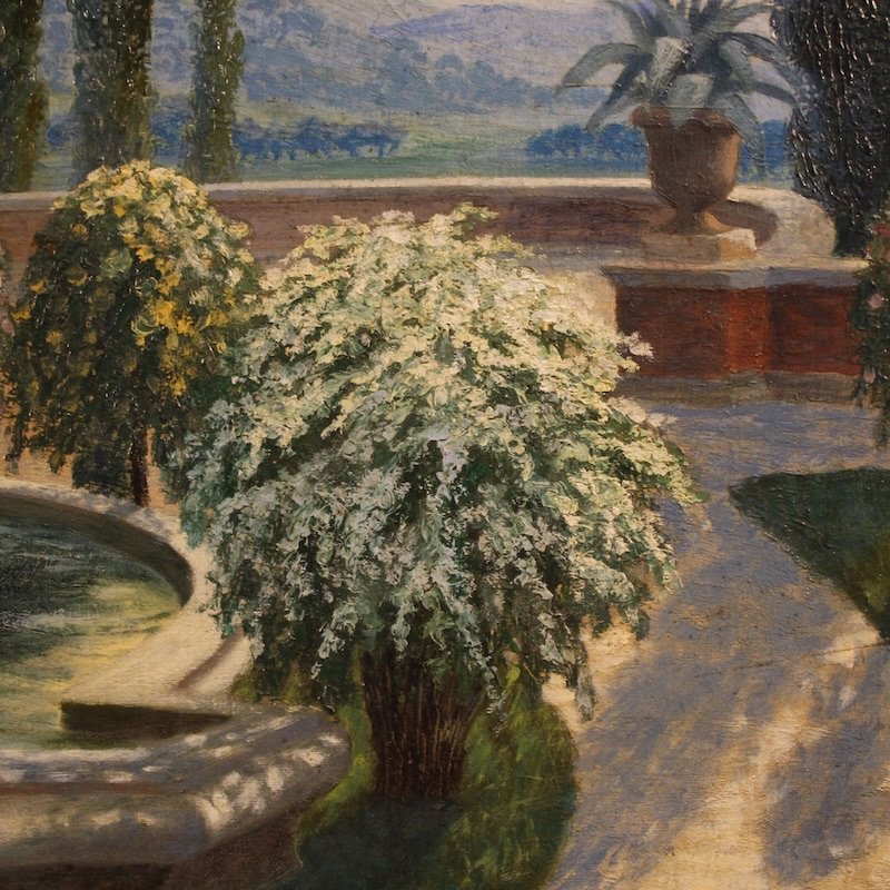 Dipinto italiano paesaggio della prima metà del XX secolo-photo-2