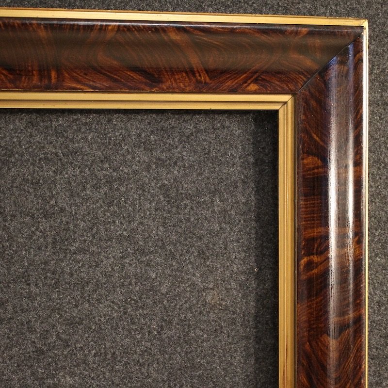 Cornice in legno laccato e dorato del XX secolo-photo-2