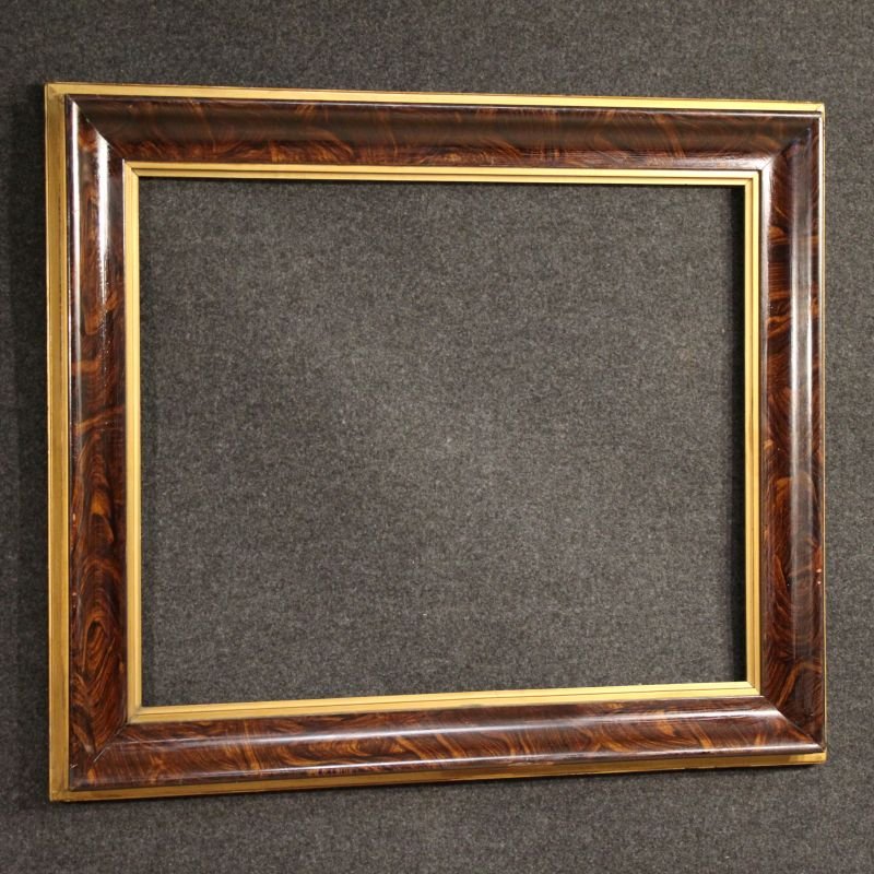 Cornice in legno laccato e dorato del XX secolo-photo-3