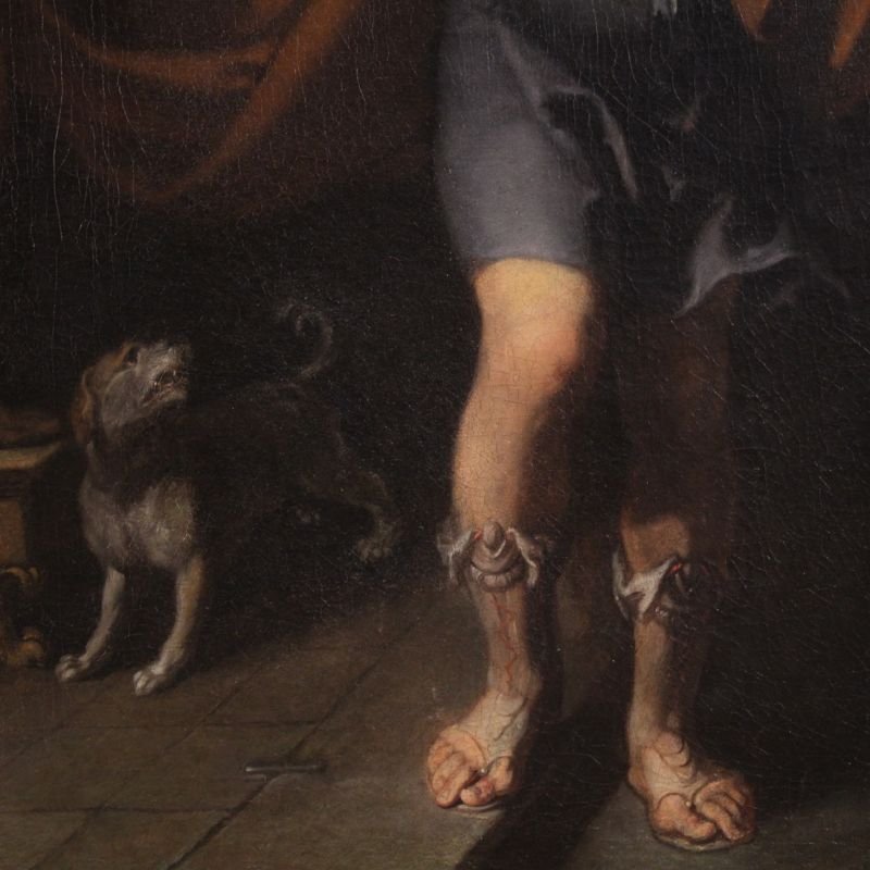  Grande dipinto francese del XVII secolo, Giuseppe e la moglie di Putifarre -photo-4