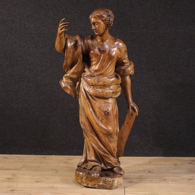 Grande scultura lignea del XVII secolo, Santa Caterina D’Alessandria 
