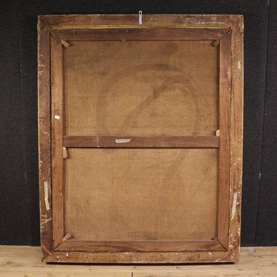 Grande quadro siglato FB e datato 1853, gli innamorati  -photo-4