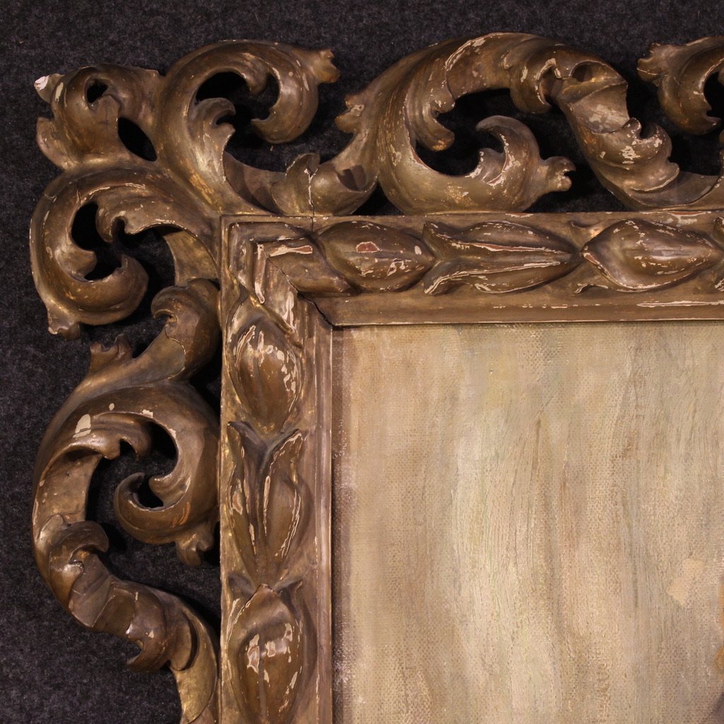 Grande quadro firmato A. Mazza e datato 1912, ritratto di donna orientale  -photo-1