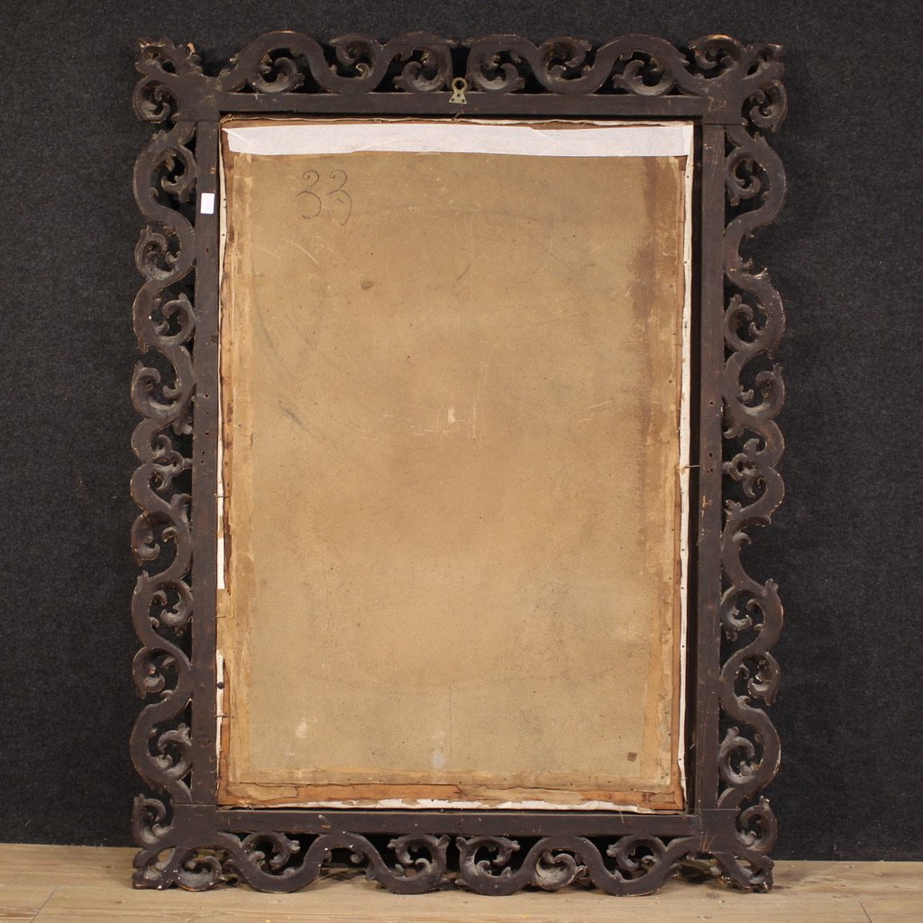 Grande quadro firmato A. Mazza e datato 1912, ritratto di donna orientale  -photo-6