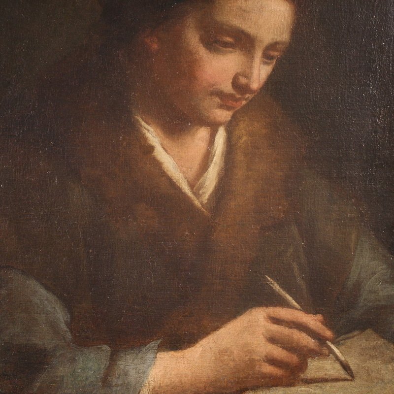 Antico dipinto, ritratto italiano del XVII secolo -photo-3