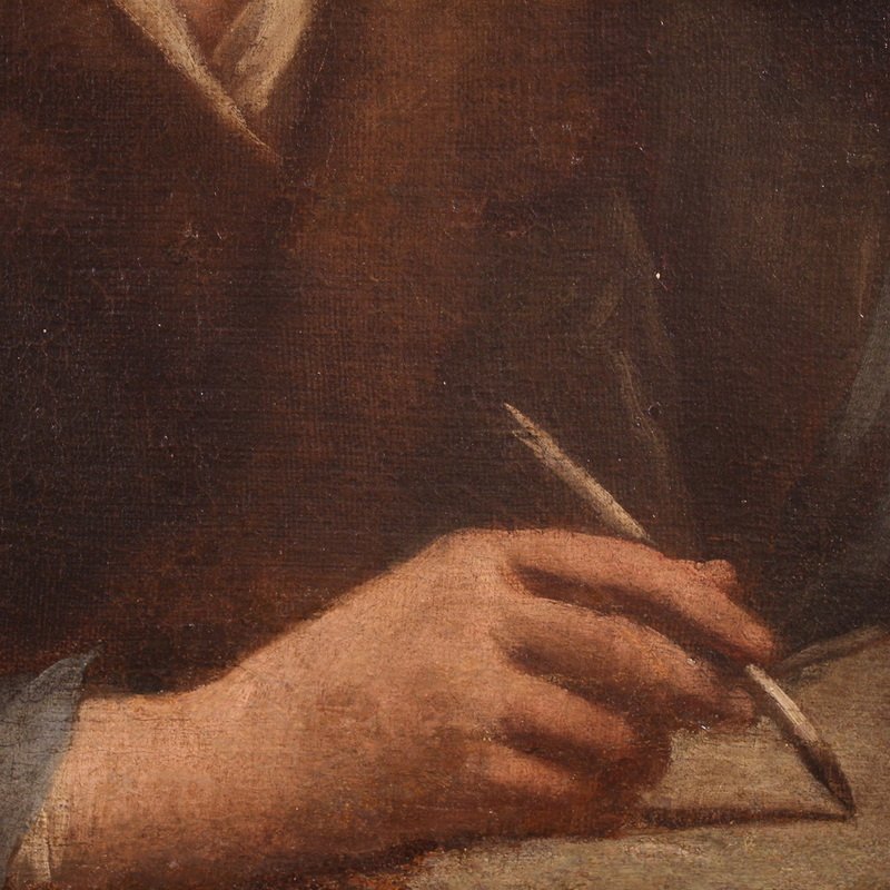 Antico dipinto, ritratto italiano del XVII secolo -photo-4