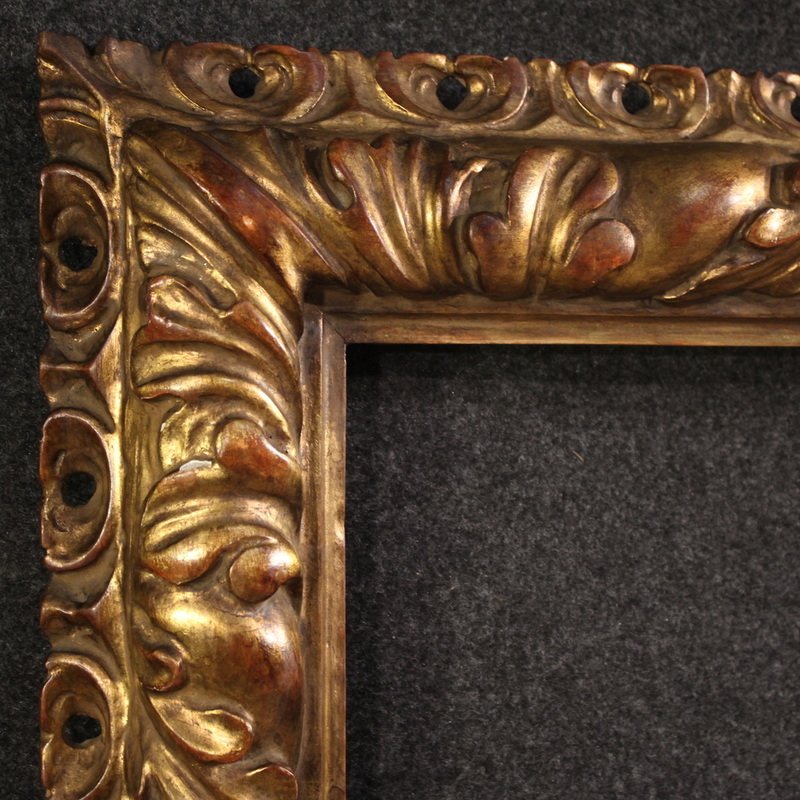 Cornice italiana con ornamenti floreali della metà del XX secolo-photo-3