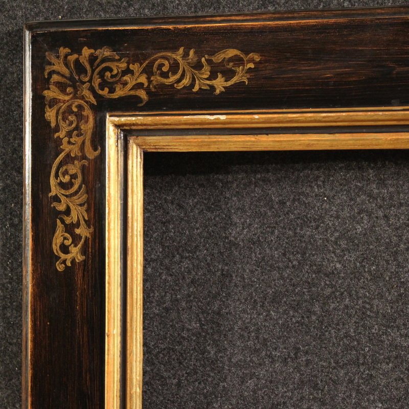 Cornice toscana in  legno dipinto e dorato del XX secolo -photo-2