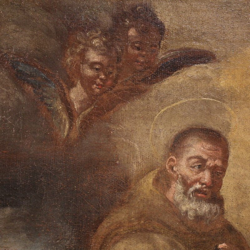 Antico dipinto italiano, Madonna con bambino e San Felice -photo-4