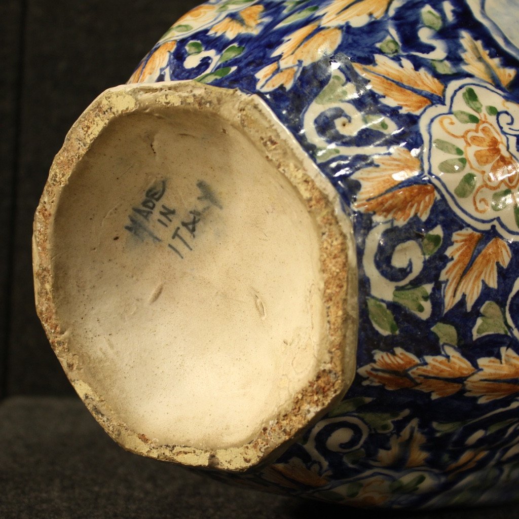 Vaso italiano in ceramica dipinta-photo-3