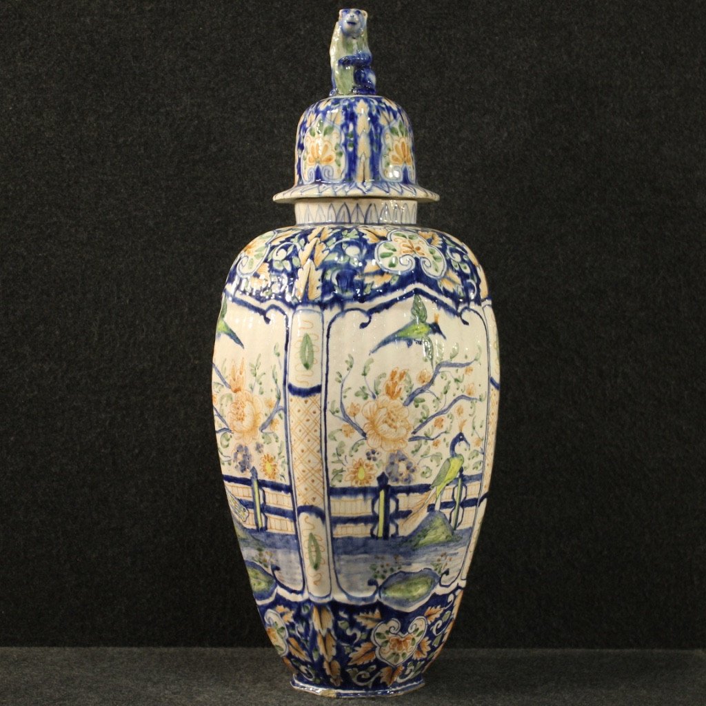 Vaso italiano in ceramica dipinta-photo-1