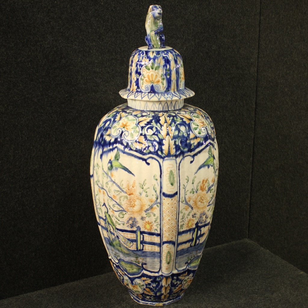 Vaso italiano in ceramica dipinta-photo-2