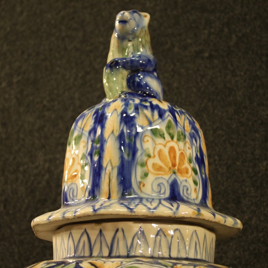 Vaso italiano in ceramica dipinta-photo-8