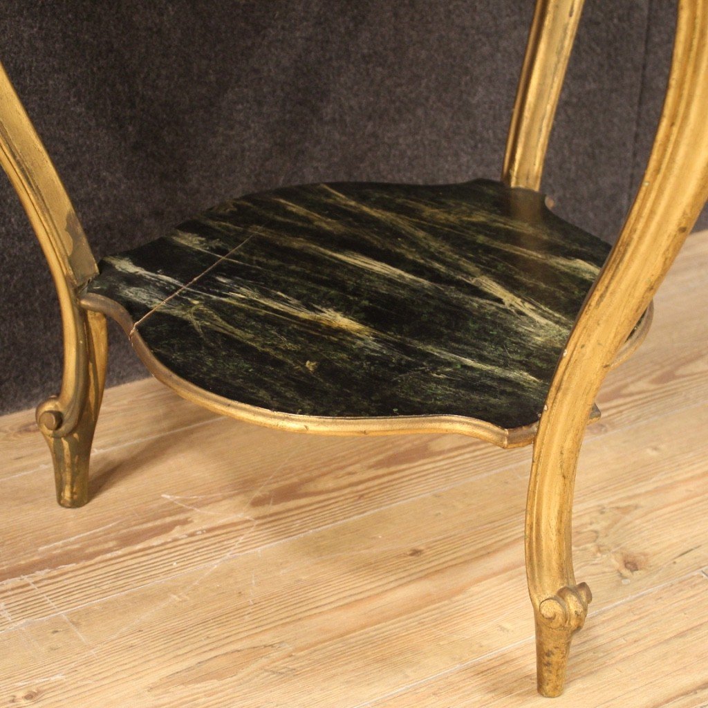 Tavolino da salotto dorato e laccato finto marmo-photo-5