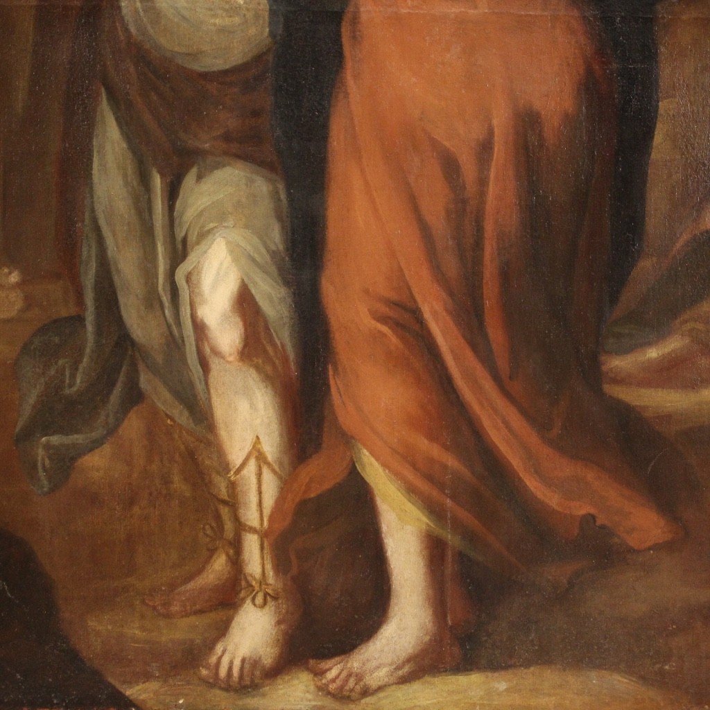 Grande dipinto mitologico del XVIII secolo, Vertumno e Pomona-photo-4