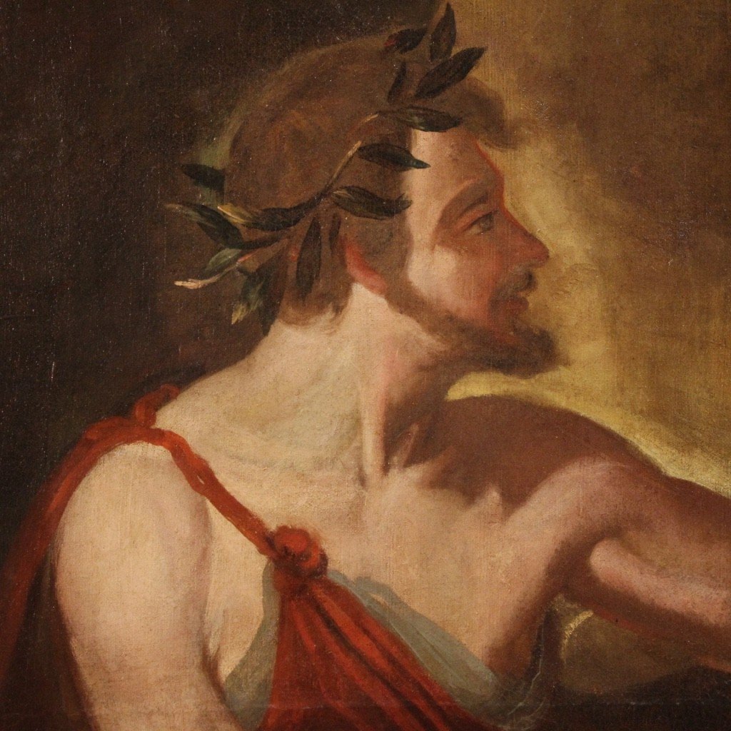 Grande dipinto mitologico del XVIII secolo, Vertumno e Pomona-photo-7