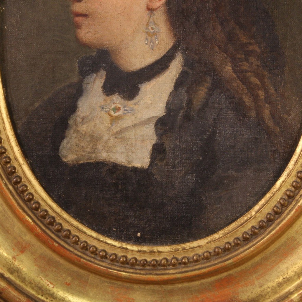 Piccolo ritratto di donna della fine del XIX secolo-photo-4