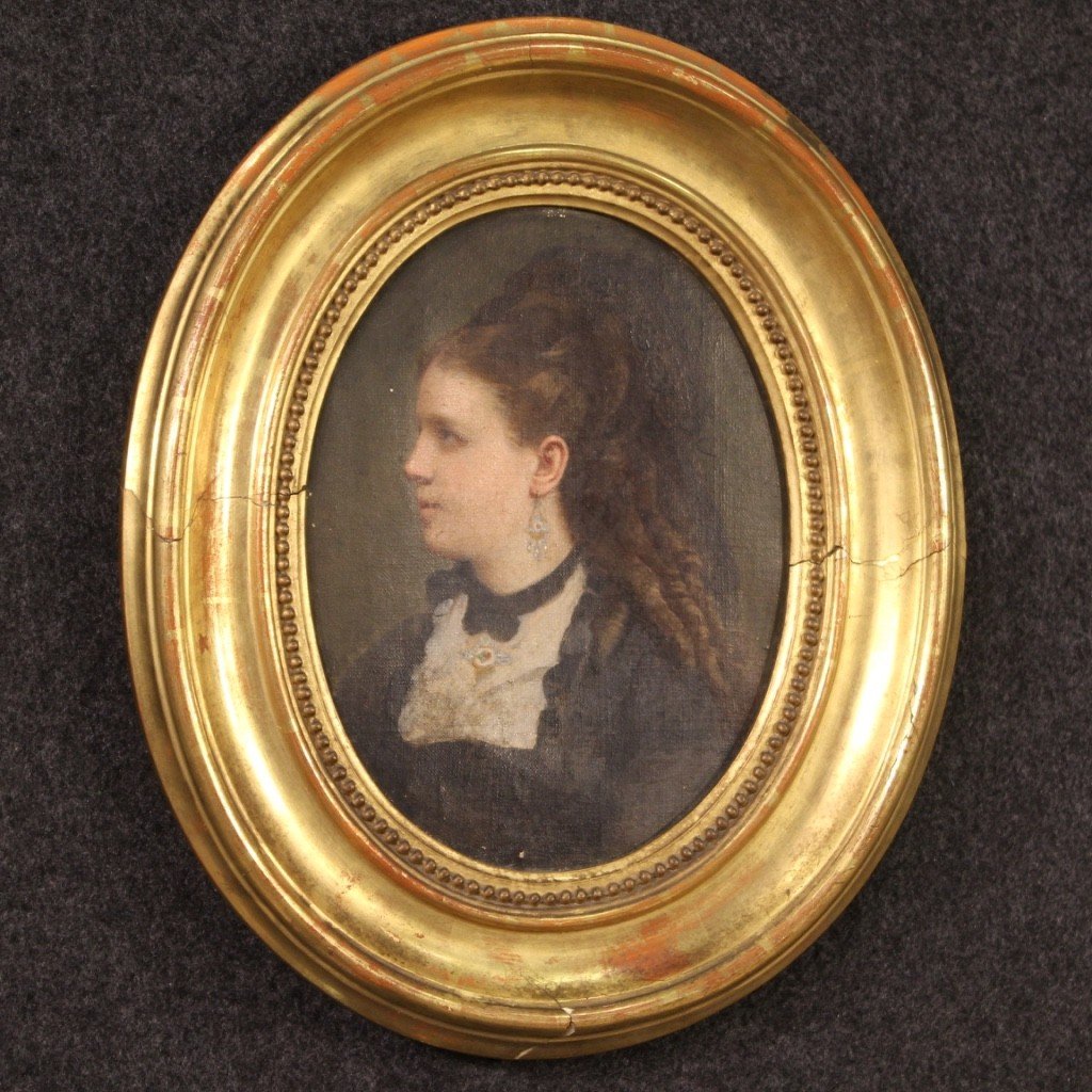 Piccolo ritratto di donna della fine del XIX secolo-photo-2