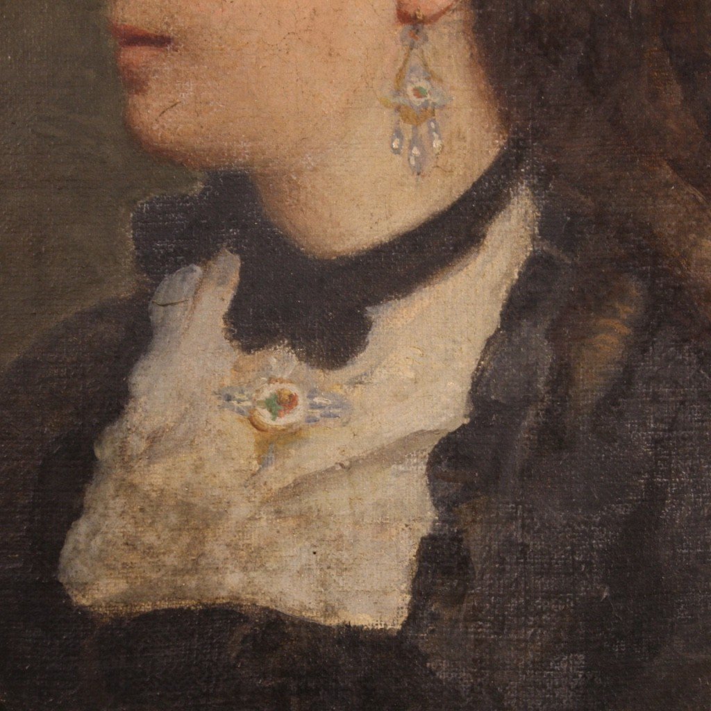 Piccolo ritratto di donna della fine del XIX secolo-photo-5