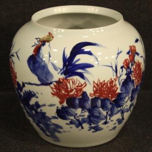 Vaso cinese in ceramica dipinta 