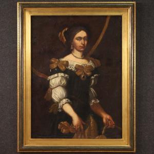 Grande ritratto di dama del XVIII secolo