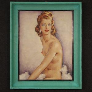 Dipinto francese nudo firmato anni 60'