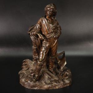 Raffinata scultura in bronzo della seconda metà del XIX secolo