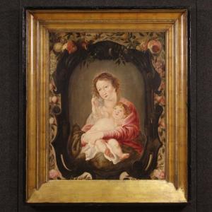 Tavola fiamminga del XVII secolo, Madonna col bambino