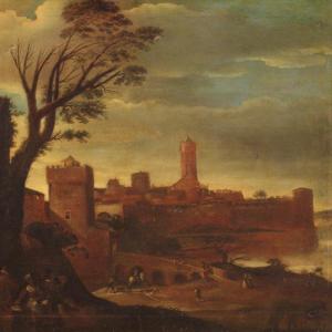 Quadro italiano paesaggio del XVII secolo  